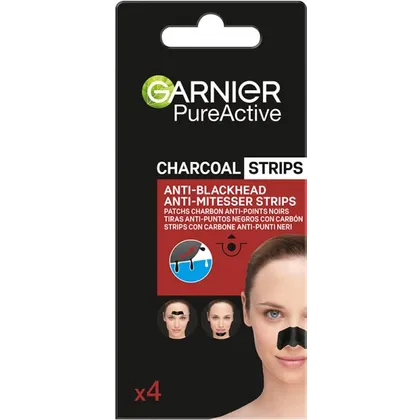 Garnier PureActive Charcoal Strips Anti-Mitesser Gesichtsmaske 1Stk Garnier PureActive Charcoal Strips Anti-Mitesser Gesichtsmaske 1Stk