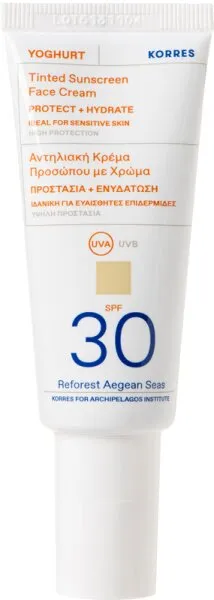 Korres Yoghurt Getöntes Sonnencreme-Gel für das Gesicht SPF 30 40 ml Korres Yoghurt Getöntes Sonnencreme-Gel für das Gesicht SPF 30 40 ml
