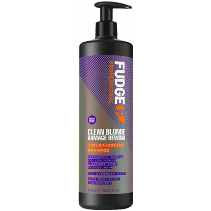 Fudge Clean Blonde Damage Rewind Violet Toning Shampoo 1000 ml Fudge Clean Blonde Damage Rewind Violet Toning Shampoo 1000 ml