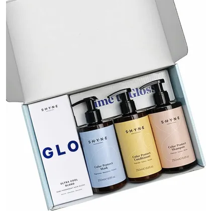 Shyne Hair set Time to Gloss Set Ultra Cool Blond Shyne Hair set Time to Gloss Set Ultra Cool Blond