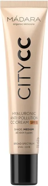 MÁDARA Organic Skincare CITYCC Hyaluronic Anti-Pollution CC Cream SPF15 Medium Beige 40 ml MÁDARA Organic Skincare CITYCC Hyaluronic Anti-Pollution CC Cream SPF15 Medium Beige 40 ml