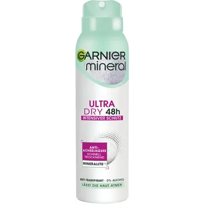Garnier Mineral Ultra Dry 48h Spray Anti-Transpirant Deospray 150ml Garnier Mineral Ultra Dry 48h Spray Anti-Transpirant Deospray 150ml