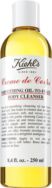 Kiehl’s Creme de Corps Smoothing Oil-to-Foam Body Cleanser 250 ml Kiehl’s Creme de Corps Smoothing Oil-to-Foam Body Cleanser 250 ml