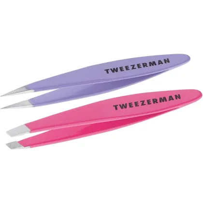 Tweezerman Mini Slant & Point Tweezer Set – Schräge & Spitze Mini Pinzetten, Pink & Lilac Tweezerman Mini Slant & Point Tweezer Set – Schräge & Spitze Mini Pinzetten, Pink & Lilac
