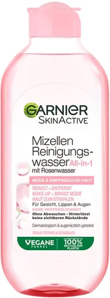 Garnier SkinActive Mizellen Reinigungswasser All-in-1 Rosenwasser Reinigungsfluid 400ml Garnier SkinActive Mizellen Reinigungswasser All-in-1 Rosenwasser Reinigungsfluid 400ml