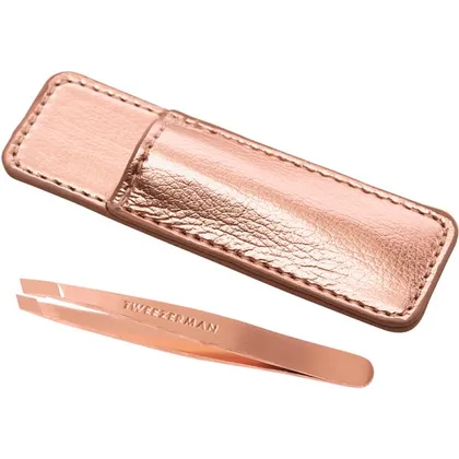 Tweezerman Mini Slant Tweezer & Case – Schräge Mini Pinzette mit Etui, Rose Gold Tweezerman Mini Slant Tweezer & Case – Schräge Mini Pinzette mit Etui, Rose Gold