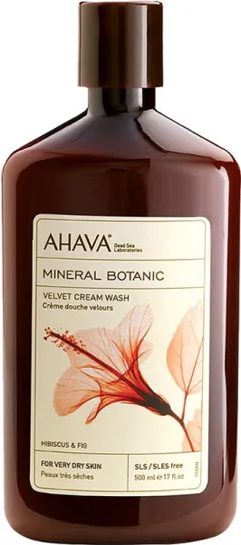 Ahava Mineral Botanic Velvet Cream Wash Hibiscus & Fig 500 ml Ahava Mineral Botanic Velvet Cream Wash Hibiscus & Fig 500 ml
