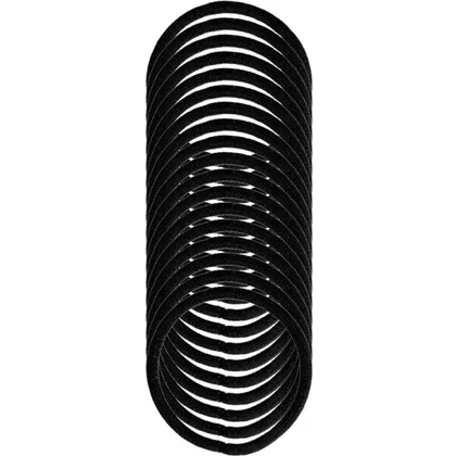 Denman Zopfgummis 4 mm Schwarz 18-er Karte Denman Zopfgummis 4 mm Schwarz 18-er Karte