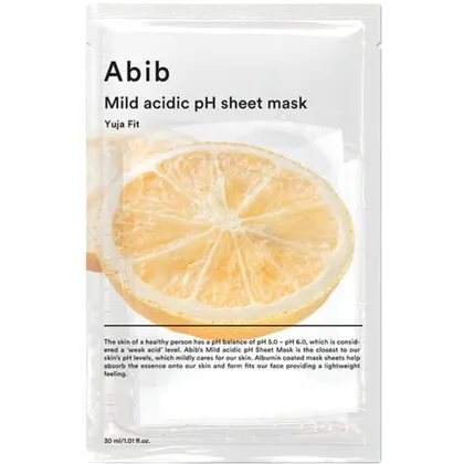 Abib Mild Acidic pH Sheet Mask Yuja Fit 1 Stk. Abib Mild Acidic pH Sheet Mask Yuja Fit 1 Stk.