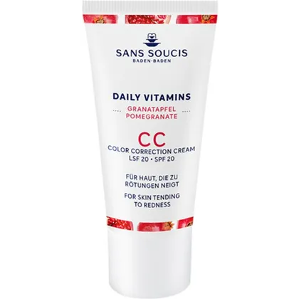 Sans Soucis Daily Vitamins Granatapfel CC Cream für gerötete Haut LSF 20 30 ml Sans Soucis Daily Vitamins Granatapfel CC Cream für gerötete Haut LSF 20 30 ml