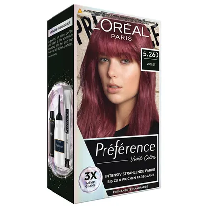 L’Oréal Paris Préférence Vivid Colors 5.260 Violet Coloration 1Stk L’Oréal Paris Préférence Vivid Colors 5.260 Violet Coloration 1Stk