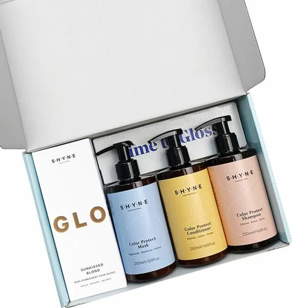 Shyne Hair set Time to Gloss Set Sunkissed Blond Shyne Hair set Time to Gloss Set Sunkissed Blond