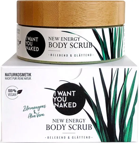 I Want You Naked New Energy Scrub Körperpeeling Zitronengras & Aloe Vera 500 ml I Want You Naked New Energy Scrub Körperpeeling Zitronengras & Aloe Vera 500 ml