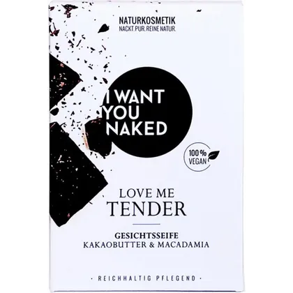 I Want You Naked Gesichtsseife Love Me Tender Kakaobutter & Macadamia-Öl 100 g I Want You Naked Gesichtsseife Love Me Tender Kakaobutter & Macadamia-Öl 100 g