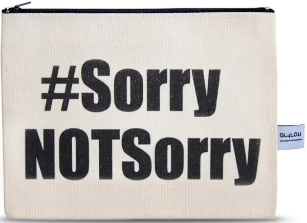 4LOU Vanity Bag Not Sorry – 100% Canvas Swarovski Applikationen 4LOU Vanity Bag Not Sorry – 100% Canvas Swarovski Applikationen