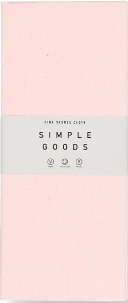 Simple Goods Sponge Cloth Pink 1 Stk. Simple Goods Sponge Cloth Pink 1 Stk.