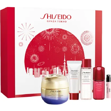 Shiseido Vital Perfection Holiday Kit = U&F Cream 50 ml + D.Prep.Cleanser 15 ml + D.Prep.Softener 30 ml + UPI Concentrate 10 ml + Ginza EdP 0,8 ml 5 Artikel im Set Shiseido Vital Perfection Holiday Kit = U&F Cream 50 ml + D.Prep.Cleanser 15 ml + D.Prep.Softener 30 ml + UPI Concentrate 10 ml + Ginza EdP 0,8 ml 5 Artikel im Set