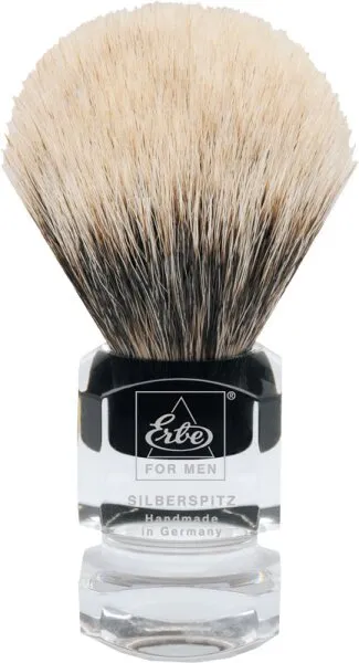 Erbe Shaving Shop Rasierpinsel groß Silberspitz, Plastikgriff eckig Erbe Shaving Shop Rasierpinsel groß Silberspitz, Plastikgriff eckig