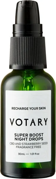 Votary Super Boost Night Drops CBD and Strawberry Seed 30 ml Votary Super Boost Night Drops CBD and Strawberry Seed 30 ml