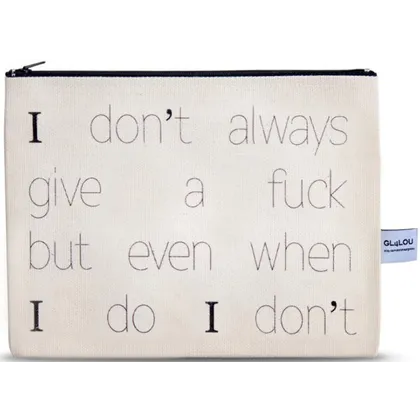 4LOU Vanity Bag Don’t give a F* – 100% Canvas Swarovski Applikationen 4LOU Vanity Bag Don’t give a F* – 100% Canvas Swarovski Applikationen