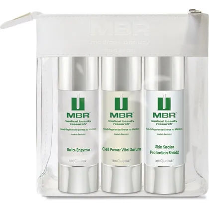 MBR BioChange Set = BioChange Beta-Enzyme 30 ml + Cell Power Vital Serum 30 ml + Skin Sealer Protection Serum 30 ml 3 Artikel im Set MBR BioChange Set = BioChange Beta-Enzyme 30 ml + Cell Power Vital Serum 30 ml + Skin Sealer Protection Serum 30 ml 3 Artikel im Set