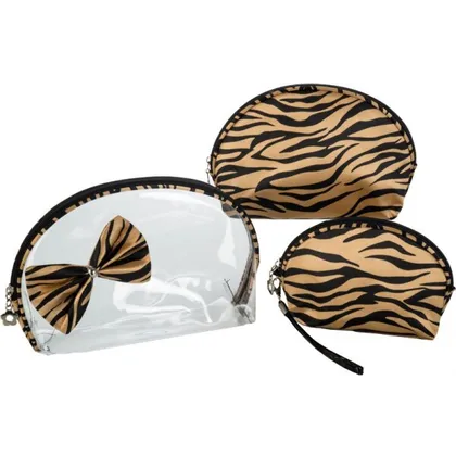 Kosmetiktaschenset mit Tigermuster Kosmetiktaschenset mit Tigermuster