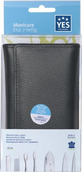 YES Solingen Manicure Etui 7-teilig schwarz 1 Stk. YES Solingen Manicure Etui 7-teilig schwarz 1 Stk.