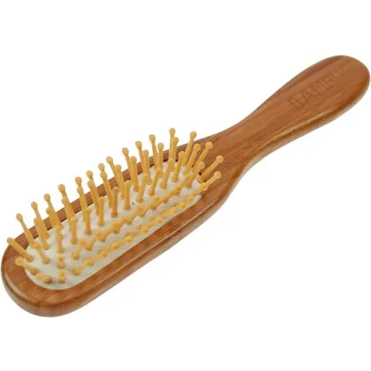 Fantasia Haarbürste, Bambus-Holz, Holzstifte mit Noppen, 21 x 4 cm Fantasia Haarbürste, Bambus-Holz, Holzstifte mit Noppen, 21 x 4 cm
