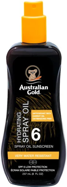 Australian Gold Sunscreen SPF 6 Carrot Oil Spray 237 ml Australian Gold Sunscreen SPF 6 Carrot Oil Spray 237 ml