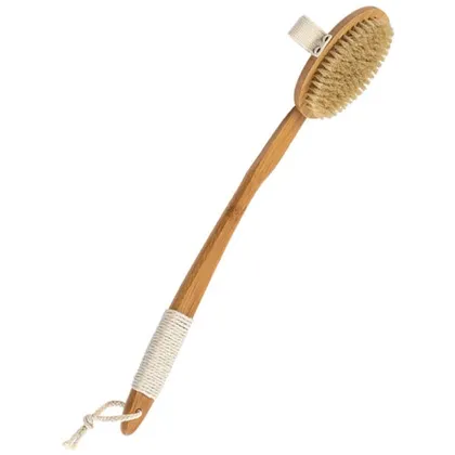 YÙ Trockenbürste mit Stiel, reine Naturborste YÙ Trockenbürste mit Stiel, reine Naturborste