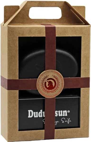 Unicorn Geschenk-Set unicorn Seifendose aus Flüssigholz groß + samtschwarz & Dudu-Osun CLASSIC – 150g Unicorn Geschenk-Set unicorn Seifendose aus Flüssigholz groß + samtschwarz & Dudu-Osun CLASSIC – 150g