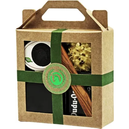 Unicorn Geschenk-Set mini-Seifendose klein samtschwarz + Dudu Osun CLASSIC 25g + Dudu Shea PURE 15ml + Naturschwamm klein + Olivenholzspatel grün Unicorn Geschenk-Set mini-Seifendose klein samtschwarz + Dudu Osun CLASSIC 25g + Dudu Shea PURE 15ml + Naturschwamm klein + Olivenholzspatel grün