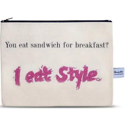 4LOU Vanity Bag Eat Style – 100% Canvas Swarovski Applikationen 4LOU Vanity Bag Eat Style – 100% Canvas Swarovski Applikationen