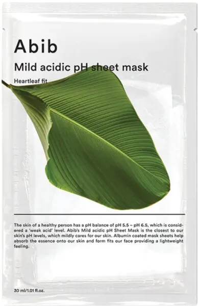 Abib Mild Acidic pH Sheet Mask Heartleaf Fit 10 Stk. Abib Mild Acidic pH Sheet Mask Heartleaf Fit 10 Stk.