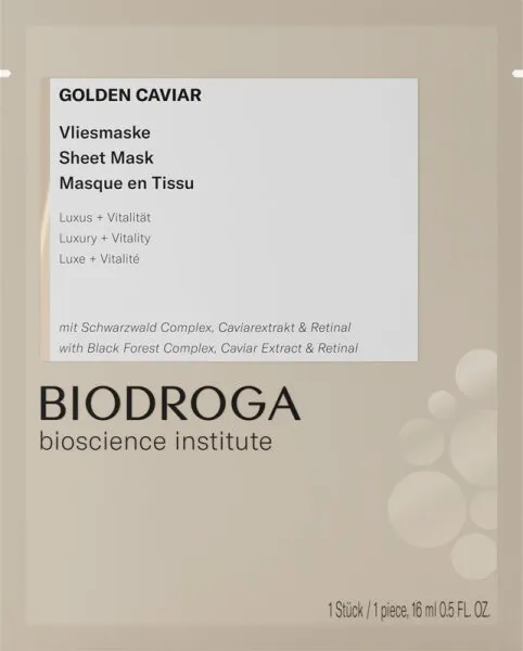 Biodroga Bioscience Institute Golden Caviar Vliesmaske 16 ml Biodroga Bioscience Institute Golden Caviar Vliesmaske 16 ml