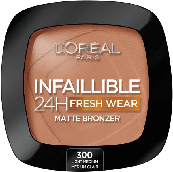 L’Oréal Paris Infaillible 24H Fresh Wear Soft Matte Bronzer 300 Light Medium Bronzepuder 9g L’Oréal Paris Infaillible 24H Fresh Wear Soft Matte Bronzer 300 Light Medium Bronzepuder 9g
