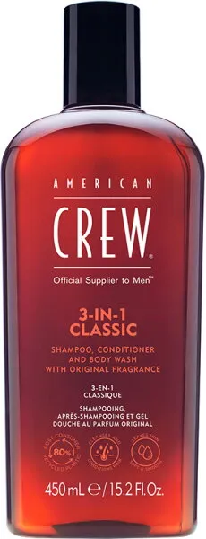 American Crew 3 in 1 Shampoo, Conditioner & Body Wash 450 ml American Crew 3 in 1 Shampoo, Conditioner & Body Wash 450 ml