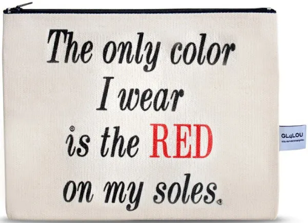 4LOU Vanity Bag Red Soles – 100% Canvas Swarovski Applikationen 4LOU Vanity Bag Red Soles – 100% Canvas Swarovski Applikationen
