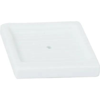 LaNature Seifenschale aus weißem Porzellan, 6,5 x 6,5 cm LaNature Seifenschale aus weißem Porzellan, 6,5 x 6,5 cm