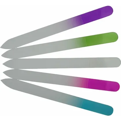 Fantasia Glasfeile – doppelseitig, geätzt in gehärtetem Glas, 5 Farben sortiert, Länge: 14 cm Fantasia Glasfeile – doppelseitig, geätzt in gehärtetem Glas, 5 Farben sortiert, Länge: 14 cm