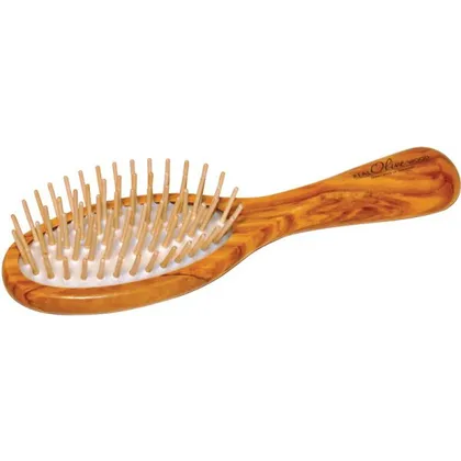 Keller Olivenholz Pneumatik-Bürste oval klein Keller Olivenholz Pneumatik-Bürste oval klein