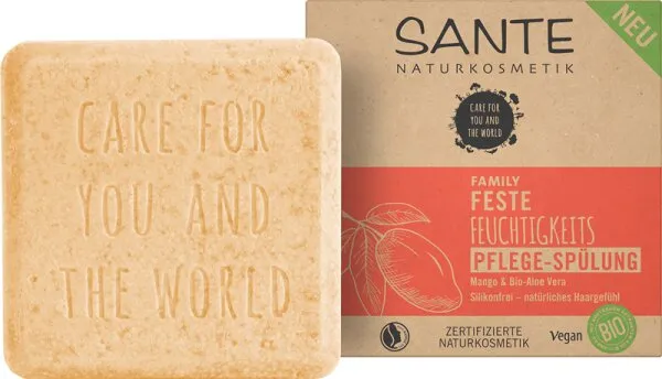 Sante FAMILY Feste Feuchtigkeits Pflege-Spülung Mango & Bio-Aloe Vera Haarspülung 60g Sante FAMILY Feste Feuchtigkeits Pflege-Spülung Mango & Bio-Aloe Vera Haarspülung 60g