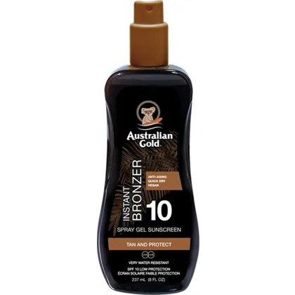 Australian Gold Sunscreen SPF 10 Bronzer Spray Gel 237 ml Australian Gold Sunscreen SPF 10 Bronzer Spray Gel 237 ml