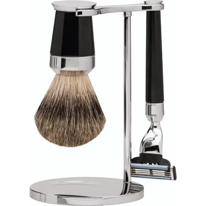 Erbe Shaving Shop Premium Design PARIS Dachshaar & Mach3 Edelharz schwarz Rasiergarnitur Erbe Shaving Shop Premium Design PARIS Dachshaar & Mach3 Edelharz schwarz Rasiergarnitur