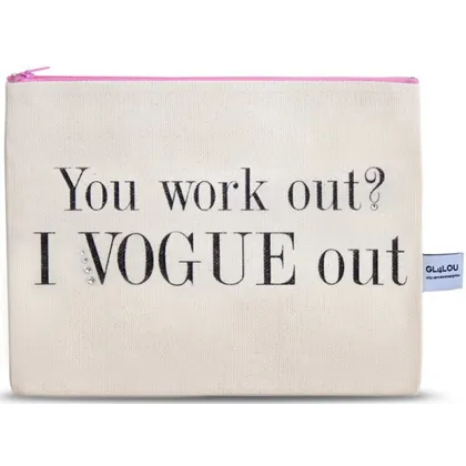 4LOU Vanity Bag Vogue out – 100% Canvas Swarovski Applikationen 4LOU Vanity Bag Vogue out – 100% Canvas Swarovski Applikationen