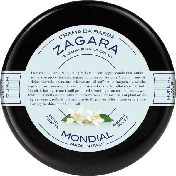 Mondial Luxury Shaving Cream Plexi Bowl 150 ml Zagara Mondial Luxury Shaving Cream Plexi Bowl 150 ml Zagara