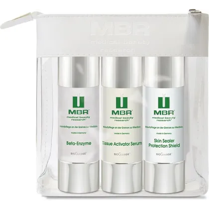 MBR BioChange Travel Set = Beta-Enzyme 50 ml + Cell Power Vital Serum 50 ml + Skin Sealer Prot.Shield 50 ml 3 Artikel im Set MBR BioChange Travel Set = Beta-Enzyme 50 ml + Cell Power Vital Serum 50 ml + Skin Sealer Prot.Shield 50 ml 3 Artikel im Set