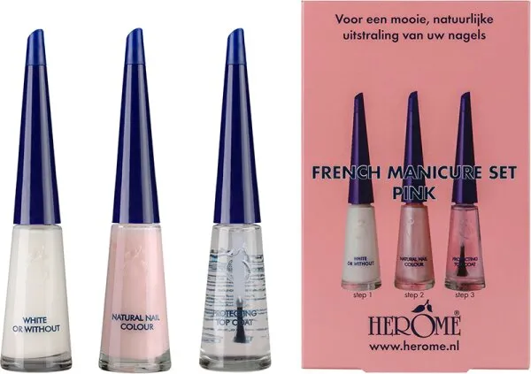 Herôme French Manicure Set Pink 3x 10 ml Herôme French Manicure Set Pink 3x 10 ml