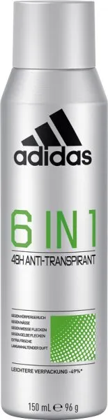 Adidas 6 in1 Deodorant Spray for Men 150 ml Adidas 6 in1 Deodorant Spray for Men 150 ml