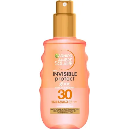 Garnier Ambre Solaire Invisible Protect Glow LSF30 Sonnenschutz-Spray mit Wassermelone für Gesicht und Körper, 150 ml Sonnenspray 150ml Garnier Ambre Solaire Invisible Protect Glow LSF30 Sonnenschutz-Spray mit Wassermelone für Gesicht und Körper, 150 ml Sonnenspray 150ml